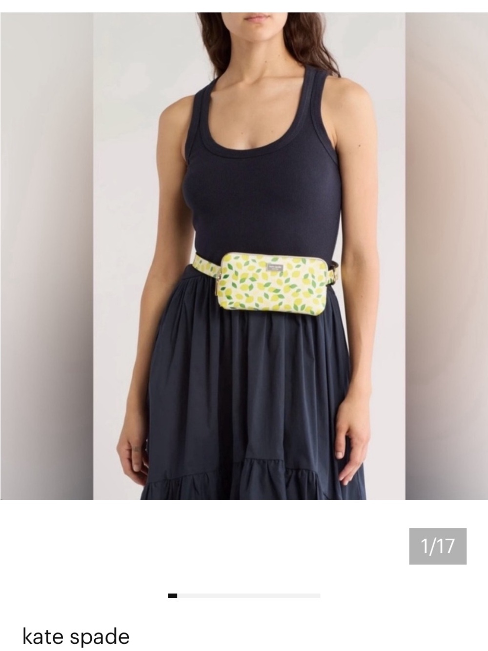 kate spade Yellow Lemon-Print Crossbody Belt Bag